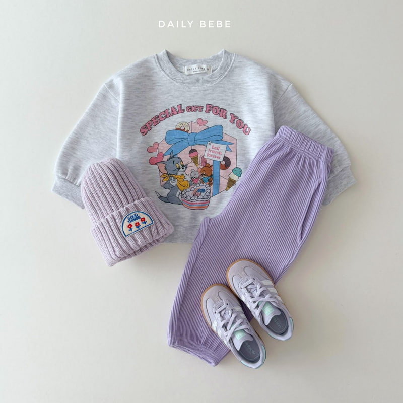 Daily Bebe - Korean Children Fashion - #kidzfashiontrend - Rib Jogger Pants - 10