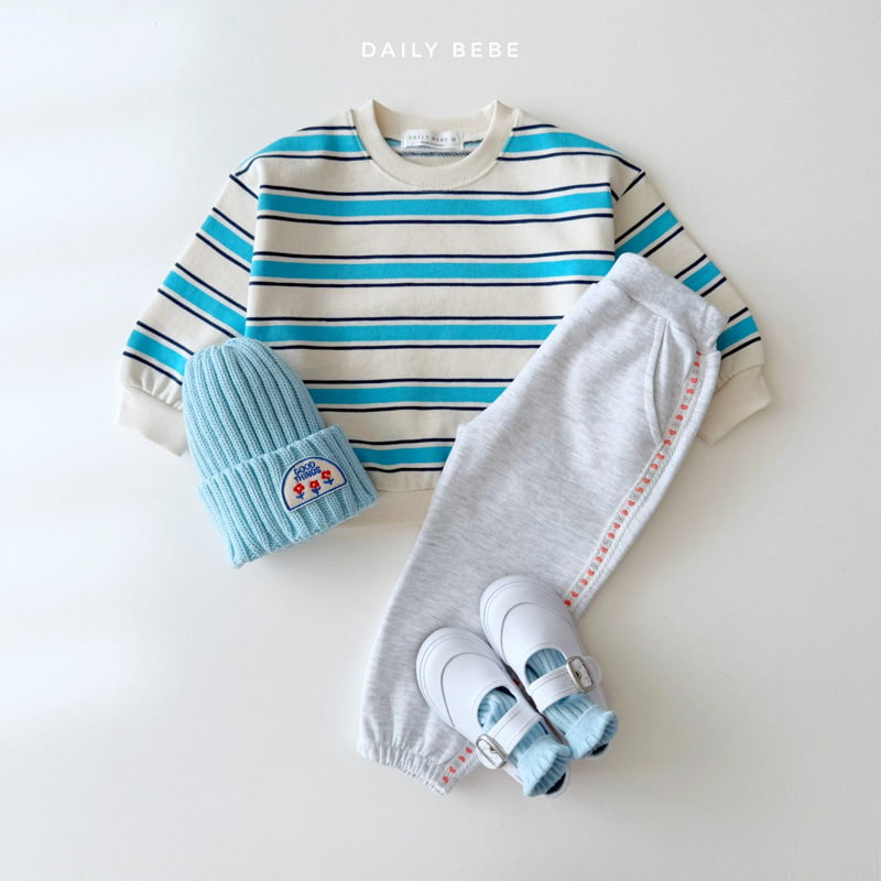 Daily Bebe - Korean Children Fashion - #kidzfashiontrend - Multi Stripe Sweatshirts - 7