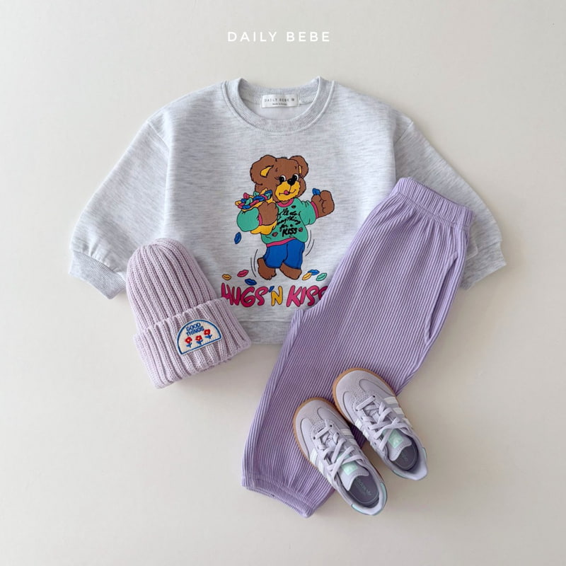 Daily Bebe - Korean Children Fashion - #kidzfashiontrend - Kisses Sweatshirts - 6
