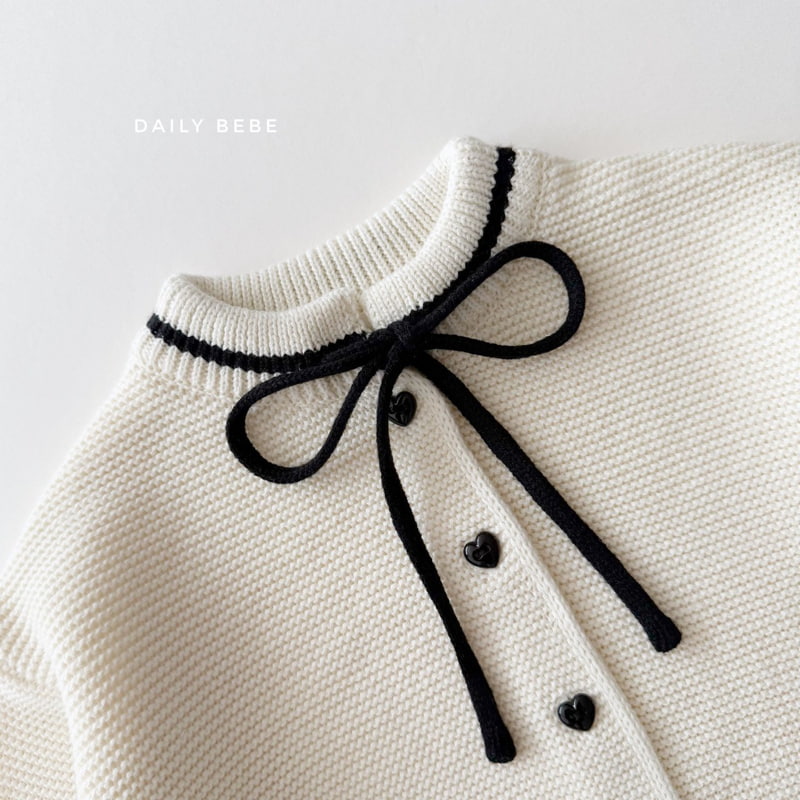 Daily Bebe - Korean Children Fashion - #littlefashionista - Ribbon Cardigan - 6