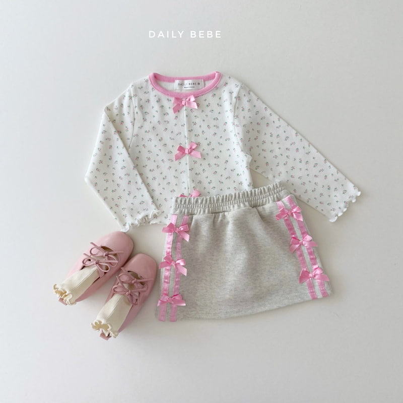 Daily Bebe - Korean Children Fashion - #littlefashionista - Ribbon Tee - 7