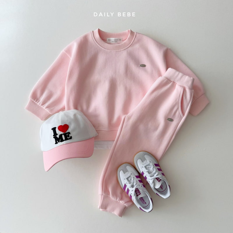 Daily Bebe - Korean Children Fashion - #littlefashionista - Pendant Label Top Bottom Set - 5