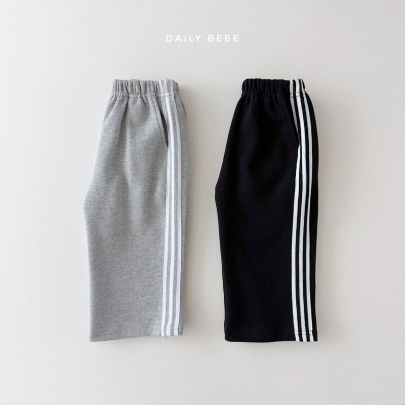 Daily Bebe - Korean Children Fashion - #Kfashion4kids - Daily Bebe 3-line Wide Pants - 4