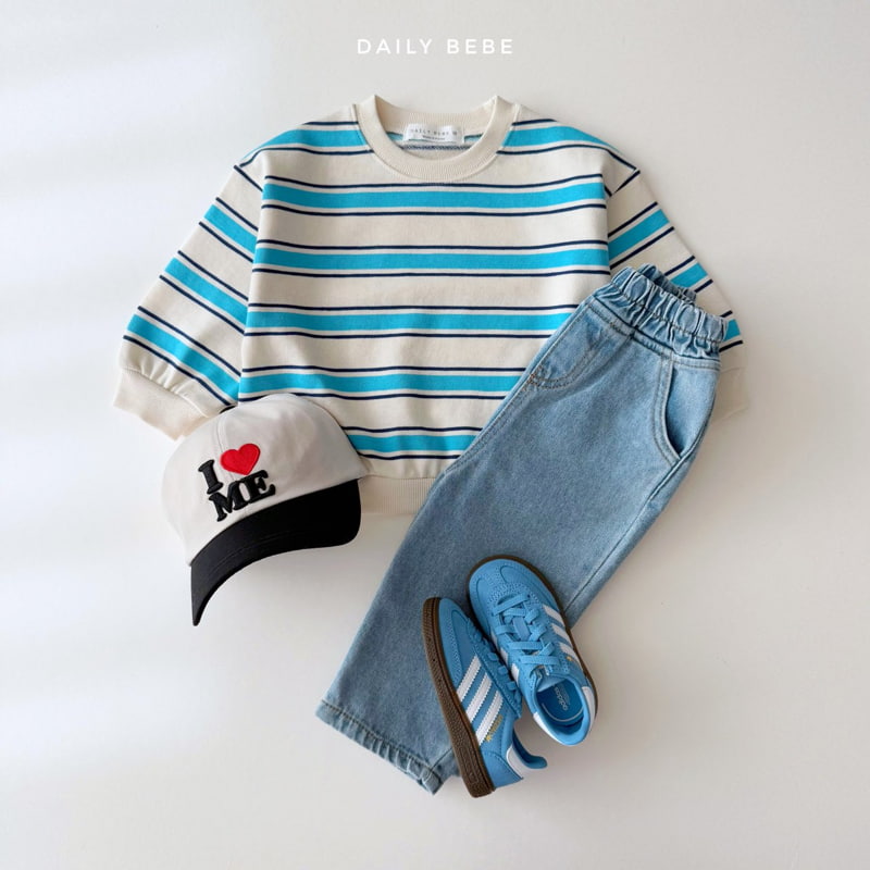 Daily Bebe - Korean Children Fashion - #magicofchildhood - Multi Stripe Sweatshirts - 10