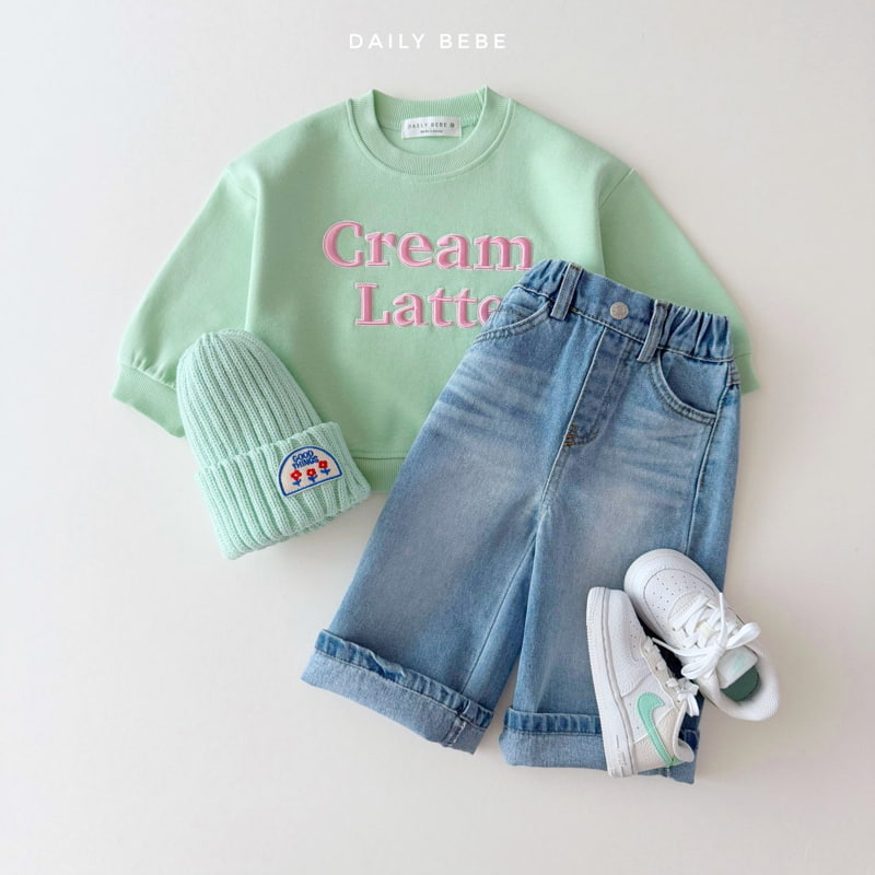 Daily Bebe - Korean Children Fashion - #magicofchildhood - Cream Latte Sweatshirts - 10