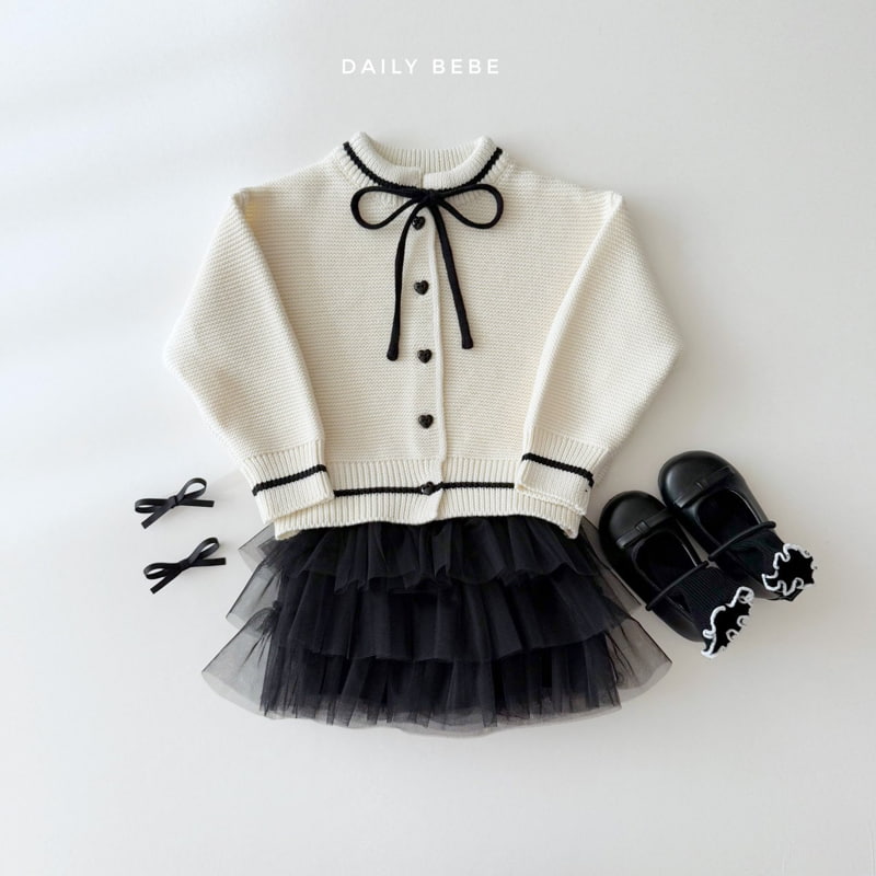 Daily Bebe - Korean Children Fashion - #magicofchildhood - Ribbon Cardigan - 7