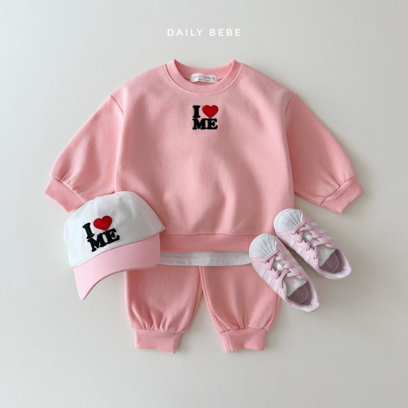 Daily Bebe - Korean Children Fashion - #magicofchildhood - I Love Me Top Bottom Set - 7