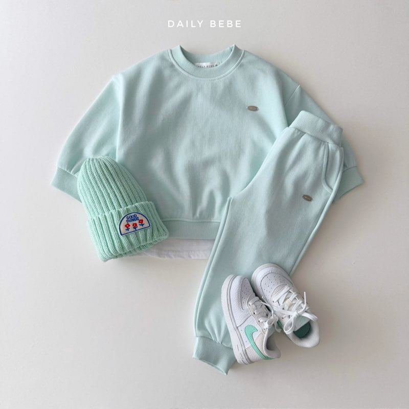 Daily Bebe - Korean Children Fashion - #magicofchildhood - Pendant Label Top Bottom Set - 6