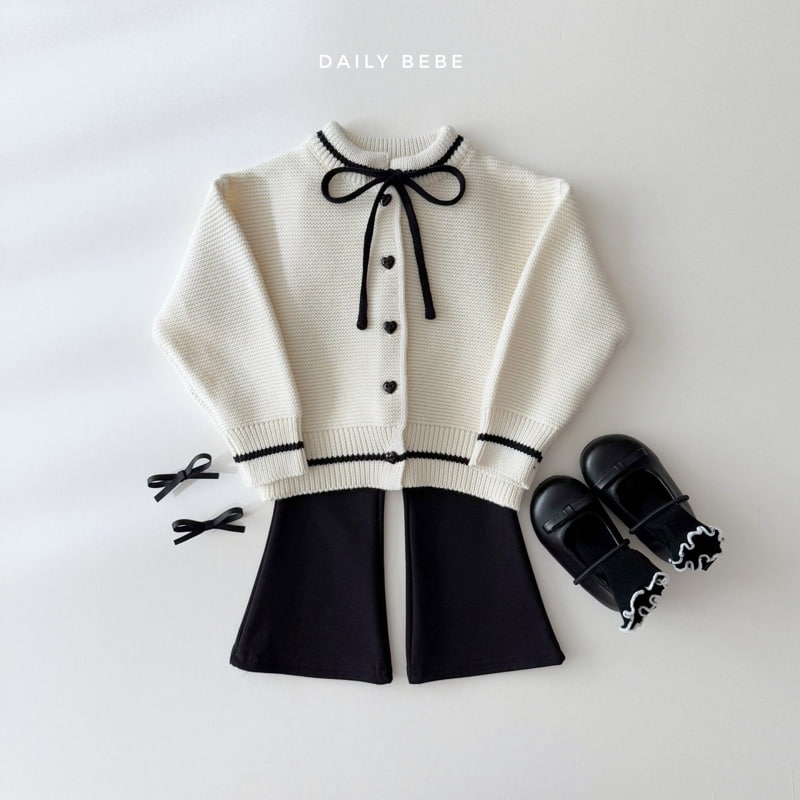 Daily Bebe - Korean Children Fashion - #minifashionista - Ribbon Cardigan - 8