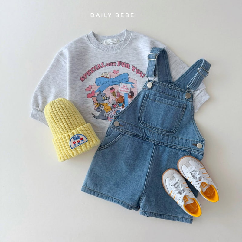 Daily Bebe - Korean Children Fashion - #minifashionista - Denim Suspender Short Pants - 10