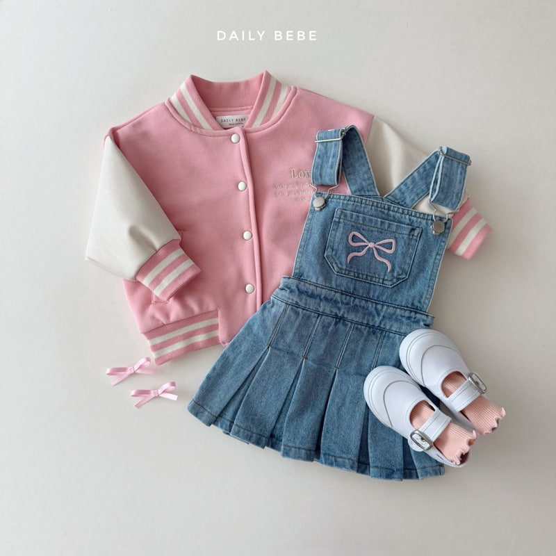 Daily Bebe - Korean Children Fashion - #prettylittlegirls - Varsity Jacket - 8