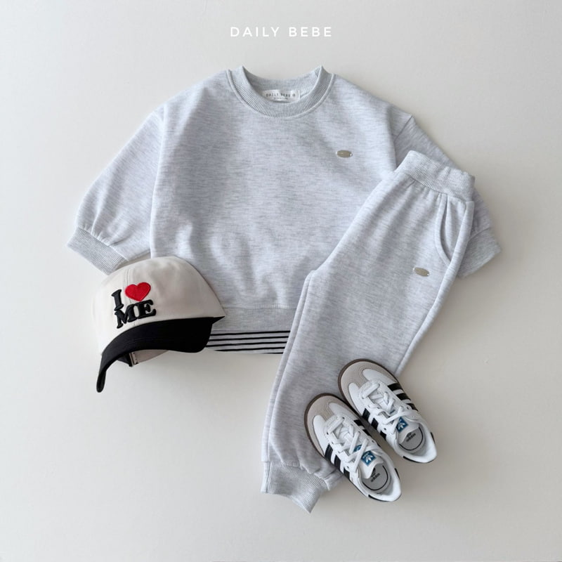 Daily Bebe - Korean Children Fashion - #prettylittlegirls - Pendant Label Top Bottom Set - 8