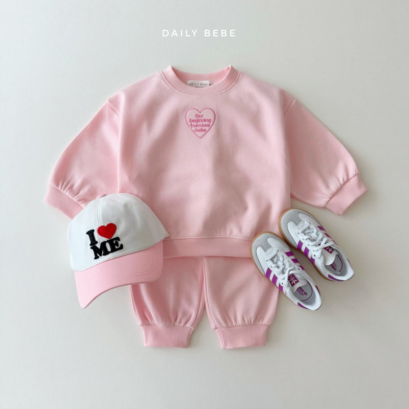 Daily Bebe - Korean Children Fashion - #stylishchildhood - From Heart Top Bottom Set - 5