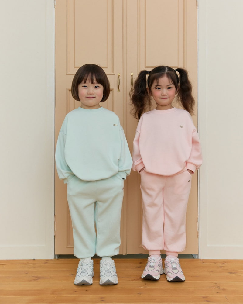 Daily Bebe - Korean Children Fashion - #stylishchildhood - Pendant Label Top Bottom Set - 11