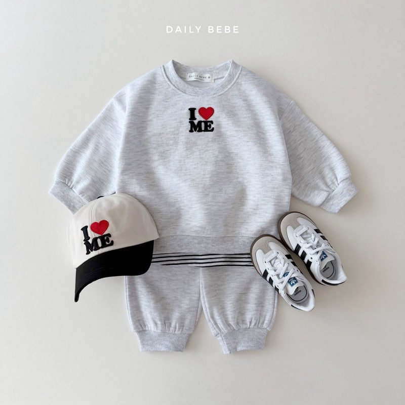 Daily Bebe - Korean Children Fashion - #todddlerfashion - I Love Me Top Bottom Set - 10