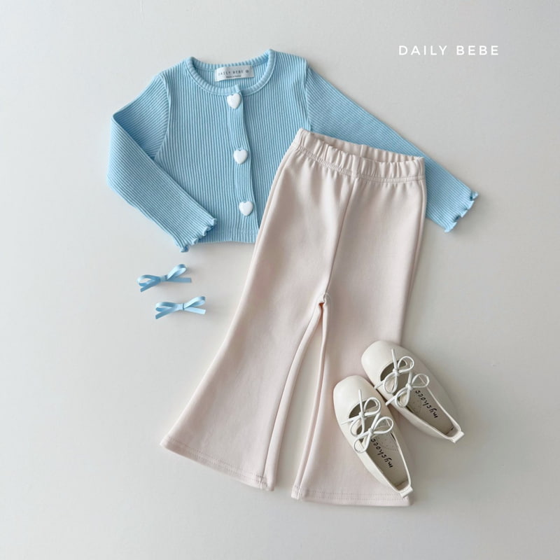Daily Bebe - Korean Children Fashion - #toddlerclothing - Rib Heart Cardigan - 7