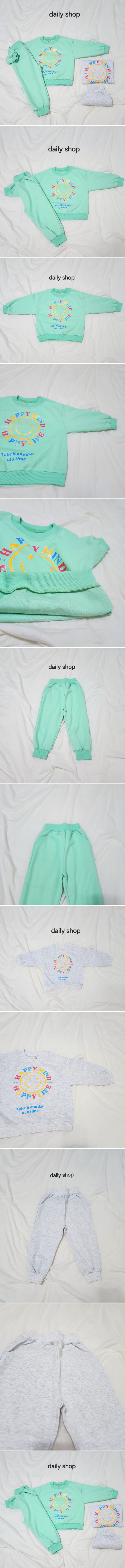 Daily Shop - Korean Children Fashion - #discoveringself - Rainbow Smile Top Bottom Set