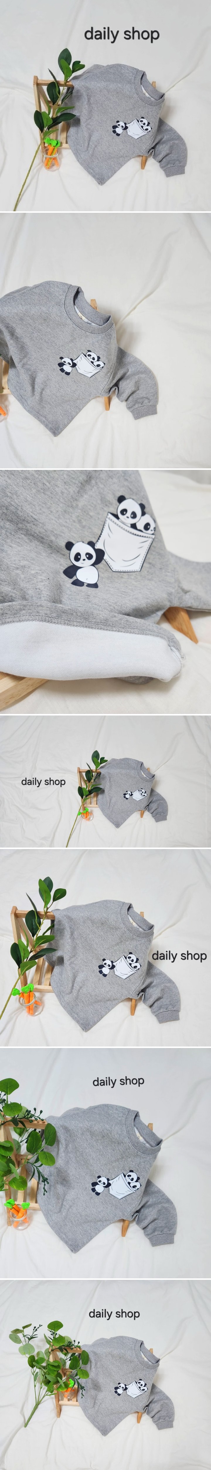 Daily Shop - Korean Children Fashion - #littlefashionista - Panda Pocket Tee