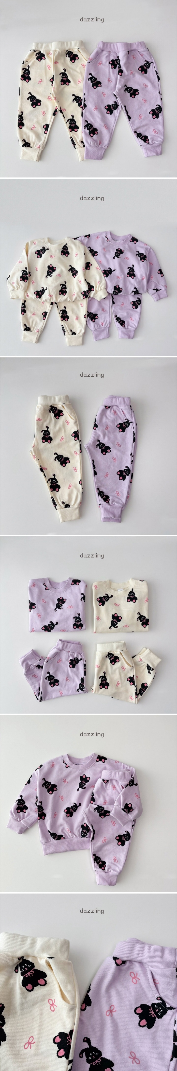 Dazzling - Korean Children Fashion - #childofig - Black Rabbit Pants
