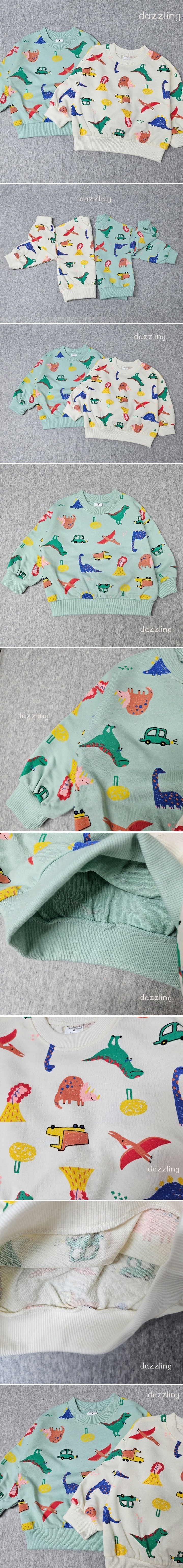 Dazzling - Korean Children Fashion - #kidzfashiontrend - Ppabang Dino Tee