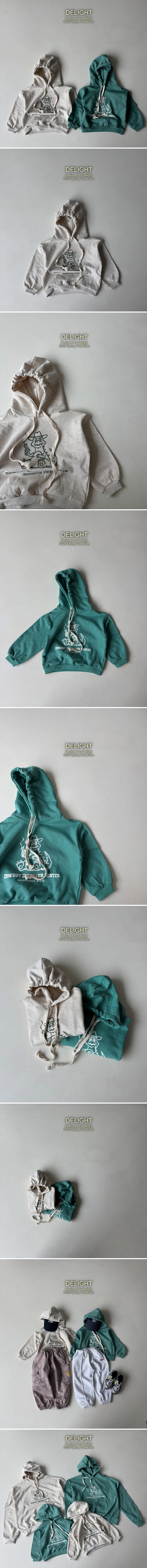 Delight - Korean Women Fashion - #romanticstyle - Cowboy Dino Hoody (with Mom)