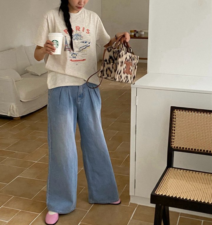 Diana - Korean Women Fashion - #momslook - Paris Tee - 11