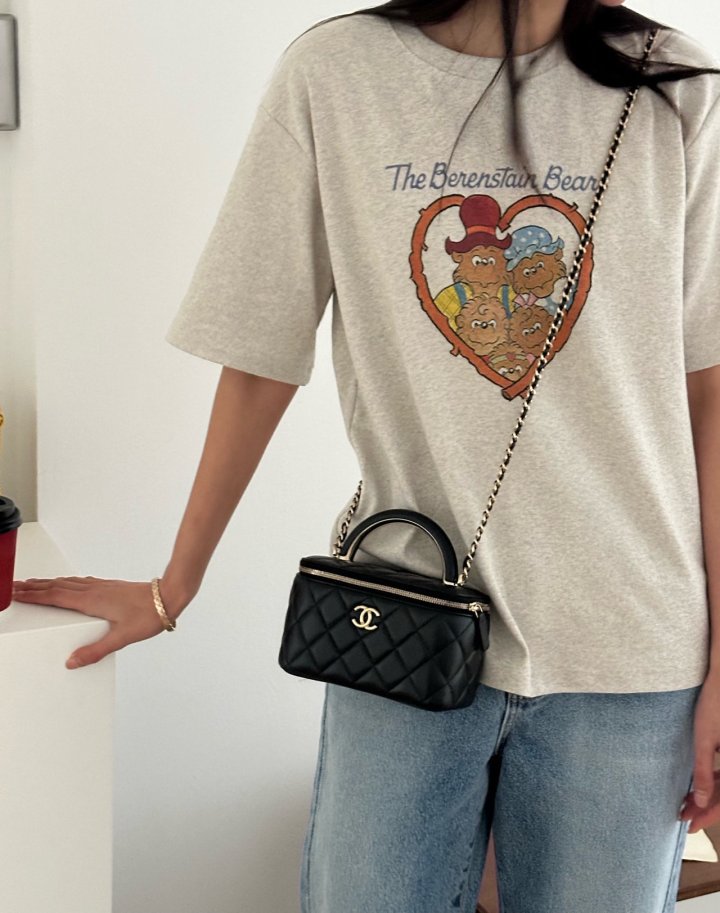 Diana - Korean Women Fashion - #momslook - Bear Tee - 3