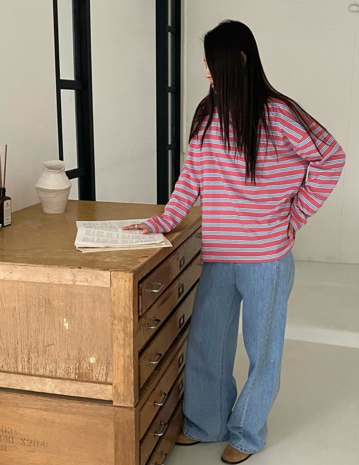 Diana - Korean Women Fashion - #momslook - Making Stripe Tee - 7