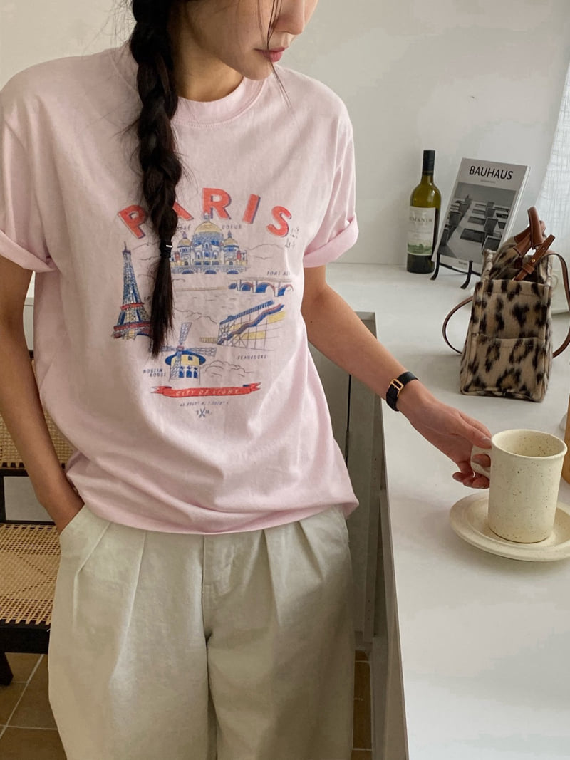Diana - Korean Women Fashion - #momslook - Paris Tee - 12