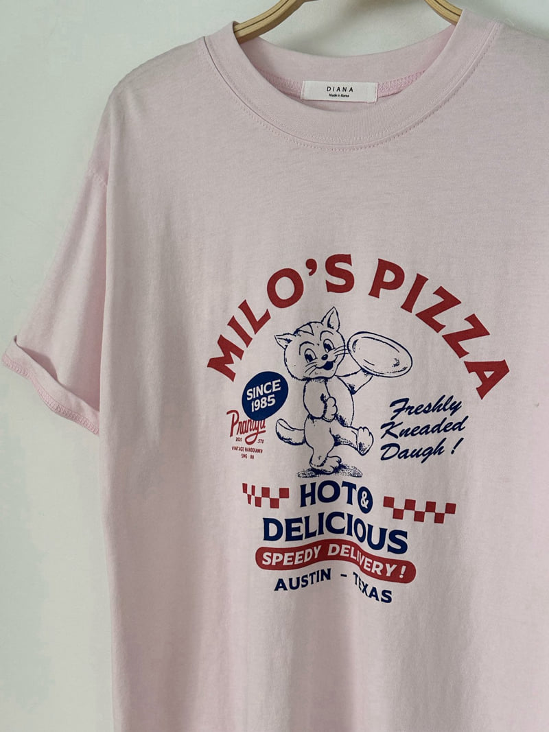 Diana - Korean Women Fashion - #momslook - Milo Pizza Tee - 10