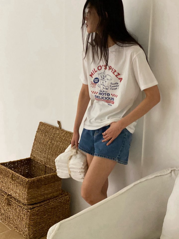 Diana - Korean Women Fashion - #momslook - Milo Pizza Tee - 2
