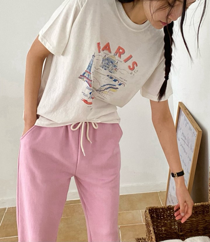 Diana - Korean Women Fashion - #romanticstyle - Paris Tee - 2