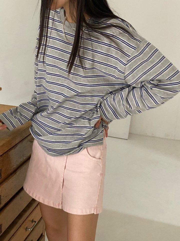 Diana - Korean Women Fashion - #romanticstyle - Making Stripe Tee - 4