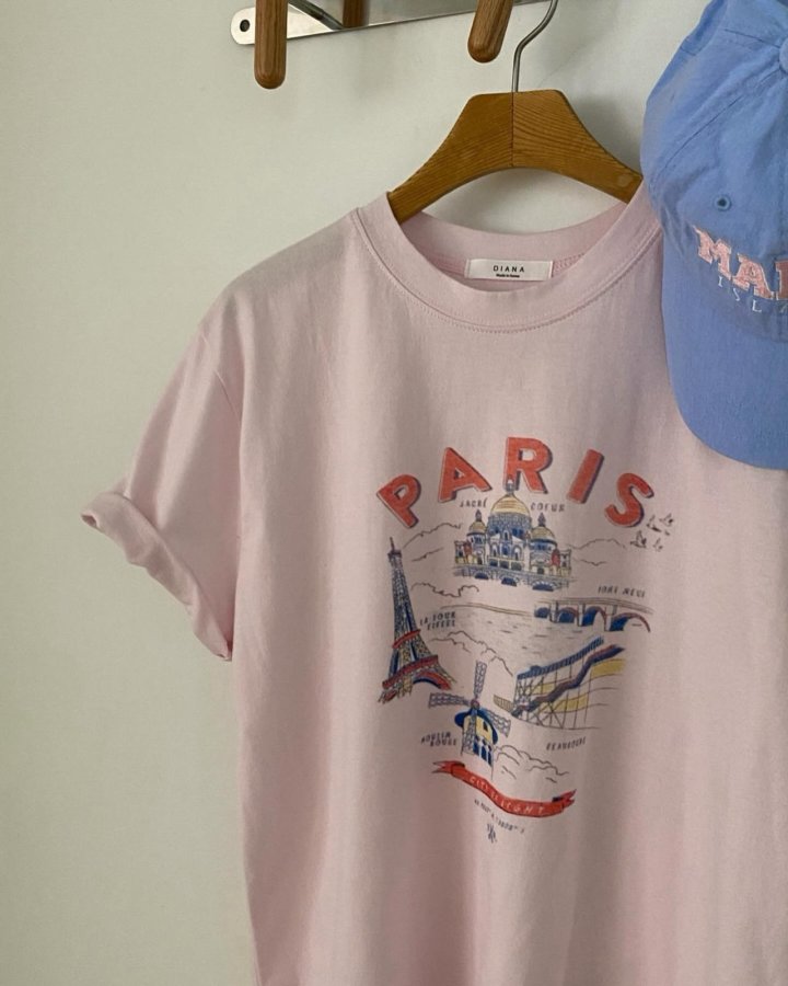 Diana - Korean Women Fashion - #momslook - Paris Tee - 4
