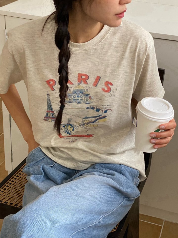 Diana - Korean Women Fashion - #womensfashion - Paris Tee - 8