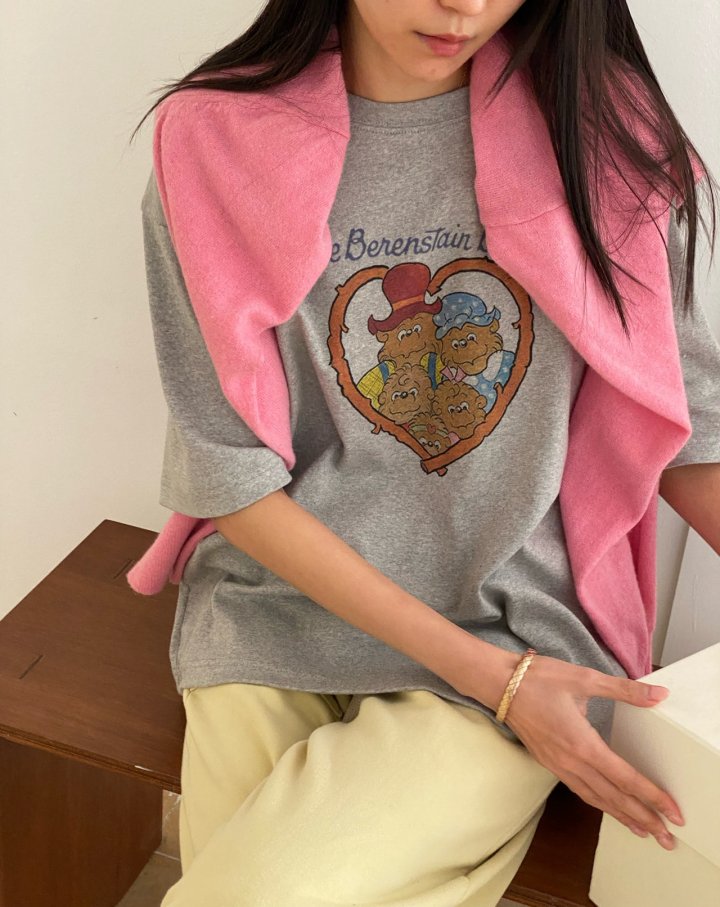 Diana - Korean Women Fashion - #womensfashion - Bear Tee - 10