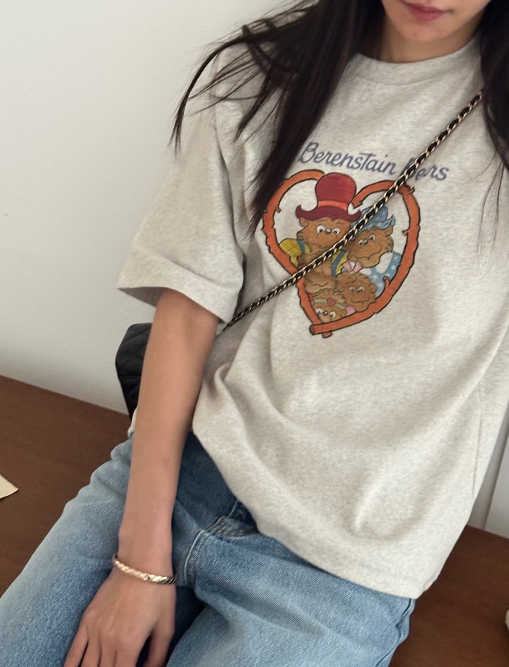 Diana - Korean Women Fashion - #momslook - Bear Tee - 4