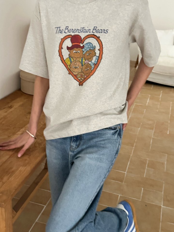 Diana - Korean Women Fashion - #womensfashion - Bear Tee - 6