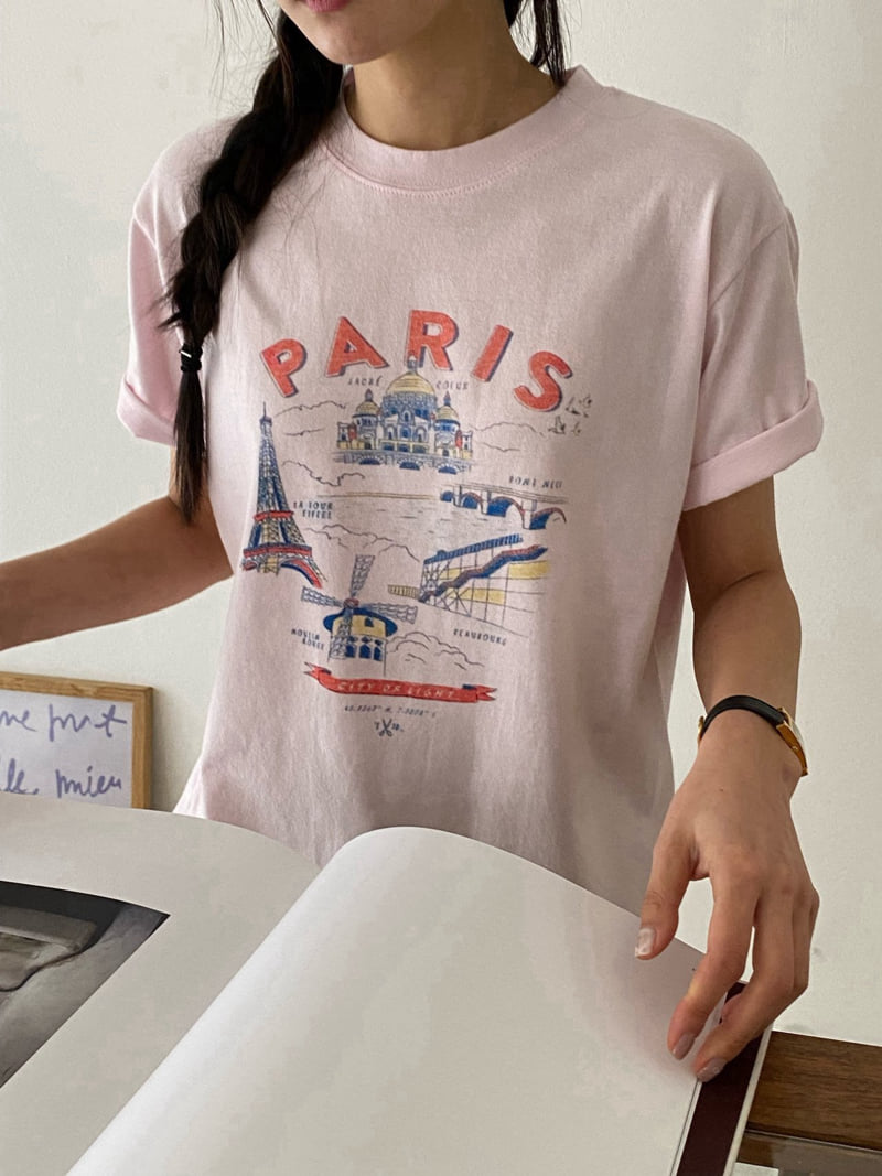 Diana - Korean Women Fashion - #womensfashion - Paris Tee - 11