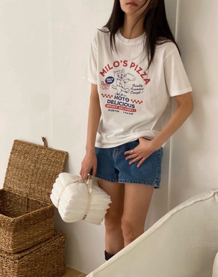 Diana - Korean Women Fashion - #womensfashion - Milo Pizza Tee