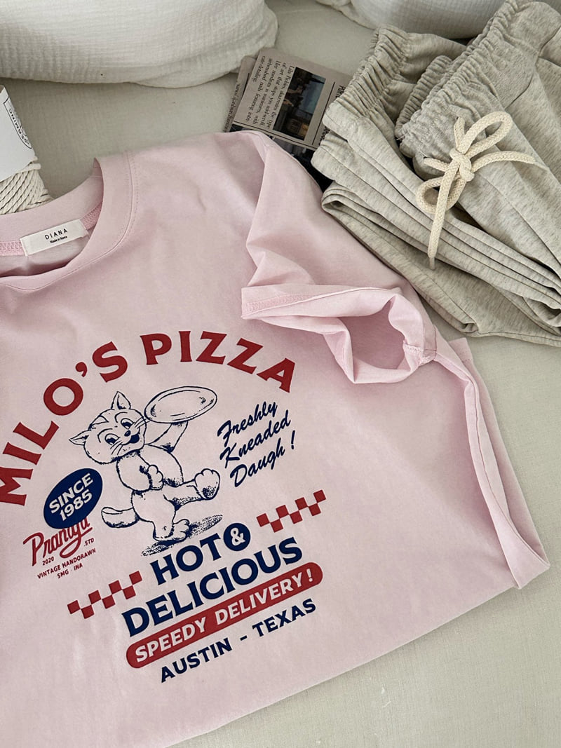 Diana - Korean Women Fashion - #womensfashion - Milo Pizza Tee - 11