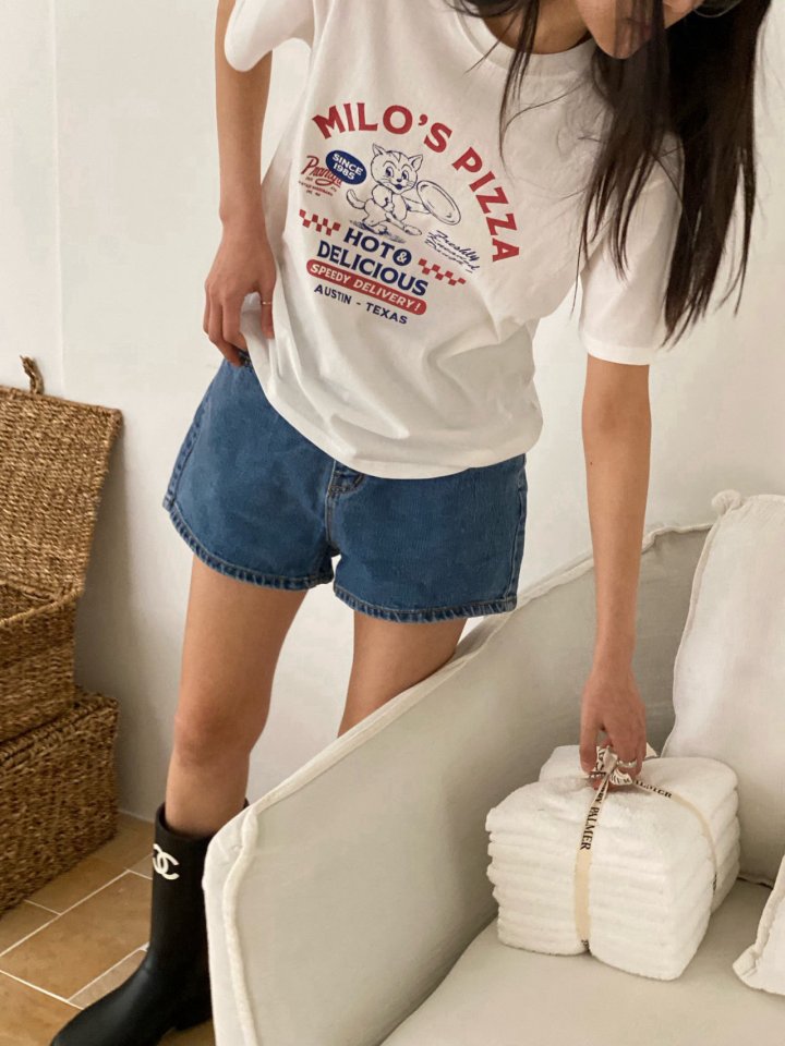 Diana - Korean Women Fashion - #womensfashion - Milo Pizza Tee - 3