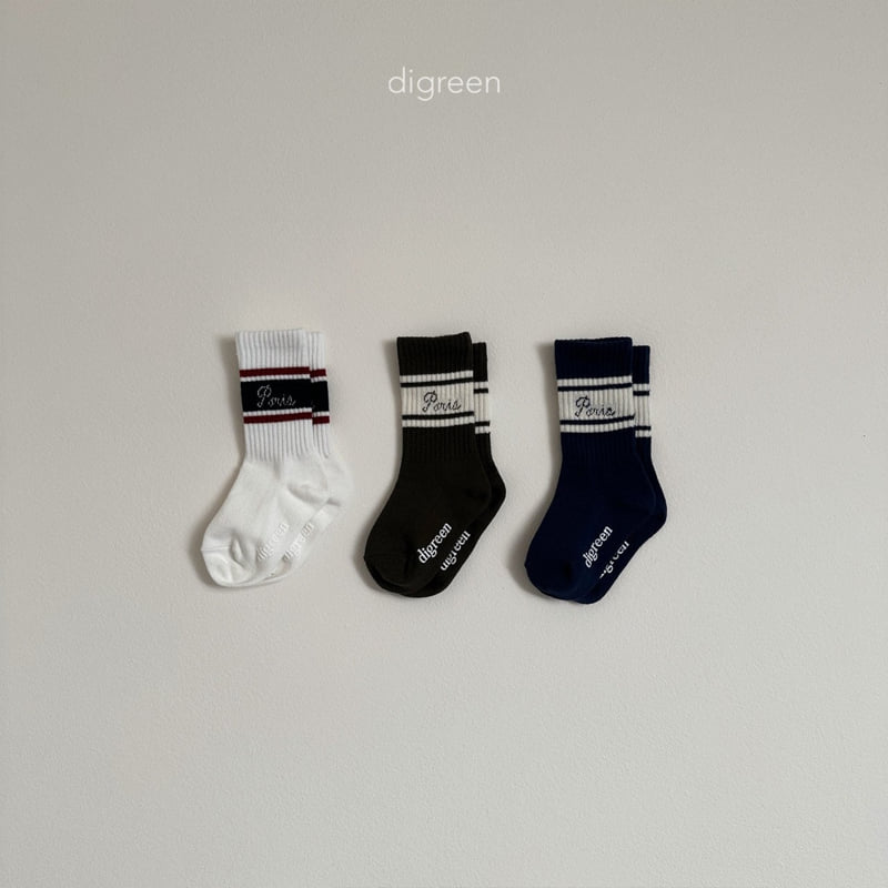 Digreen - Korean Children Fashion - #Kfashion4kids - Paris Socks - 3