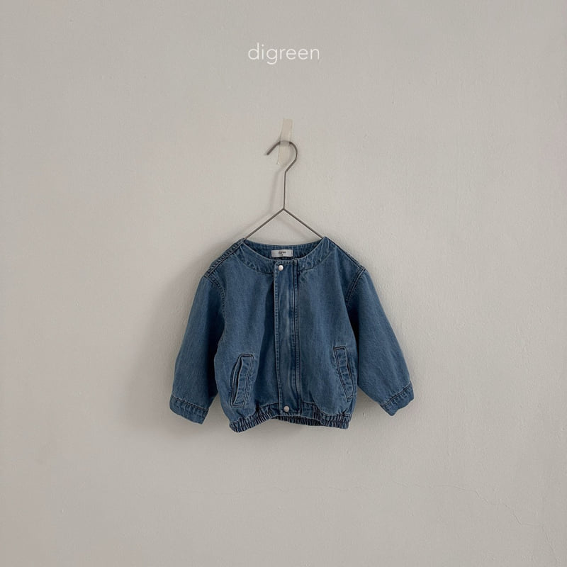 Digreen - Korean Children Fashion - #Kfashion4kids - Round Denim Jacket