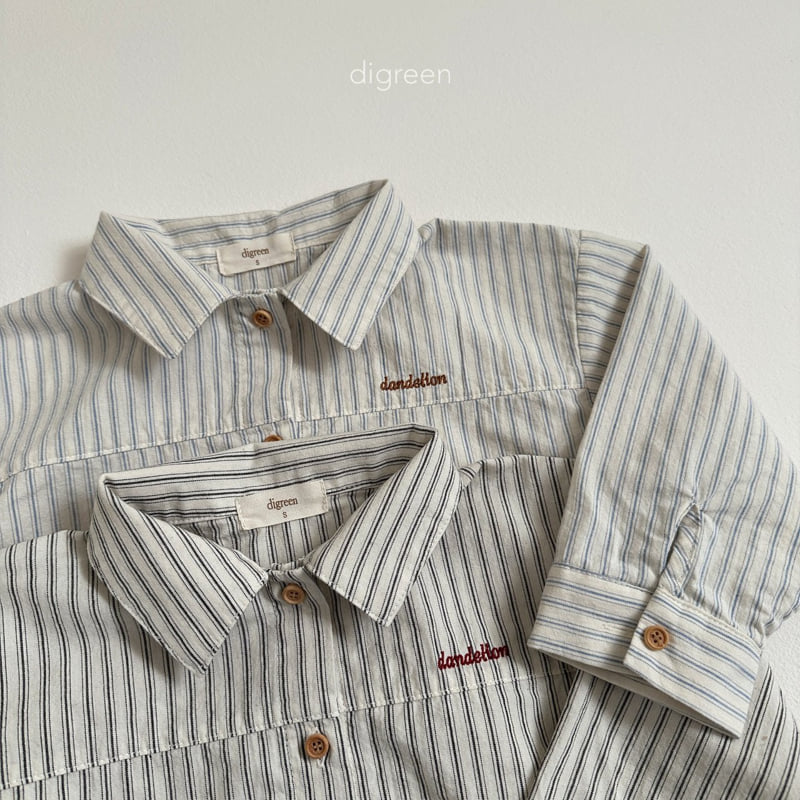Digreen - Korean Children Fashion - #childrensboutique - Stripe Delion Shirt - 11