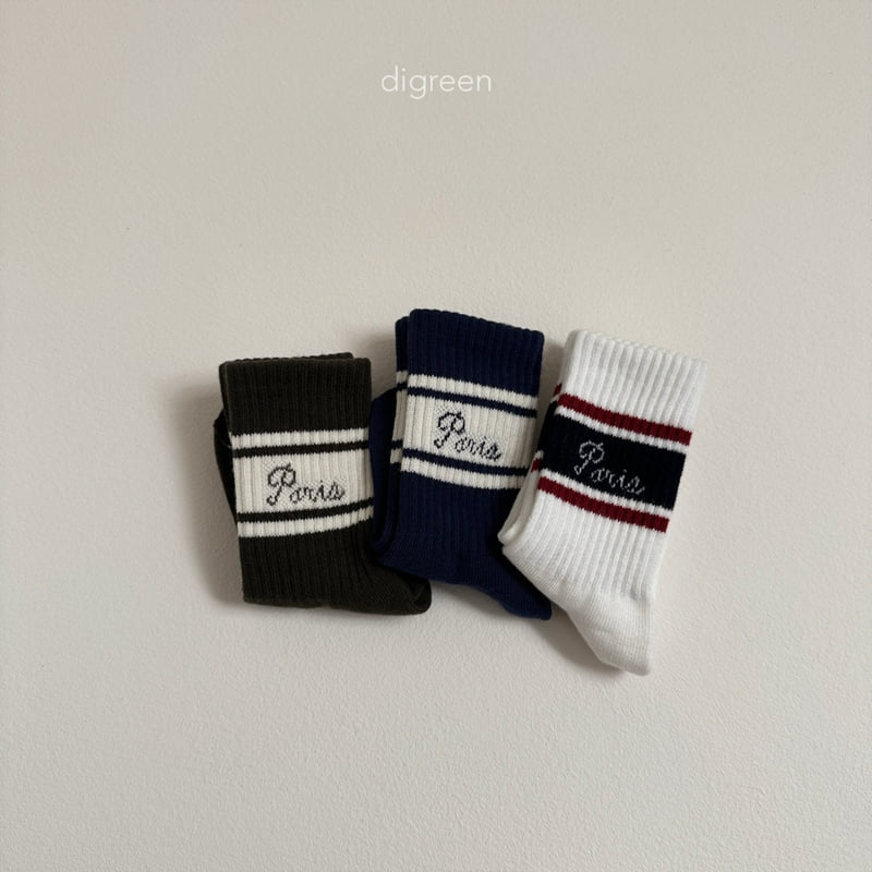 Digreen - Korean Children Fashion - #kidsstore - Paris Socks