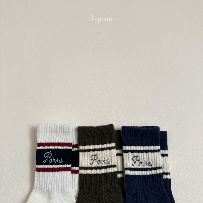 Digreen - Korean Children Fashion - #Kfashion4kids - Paris Socks - 4