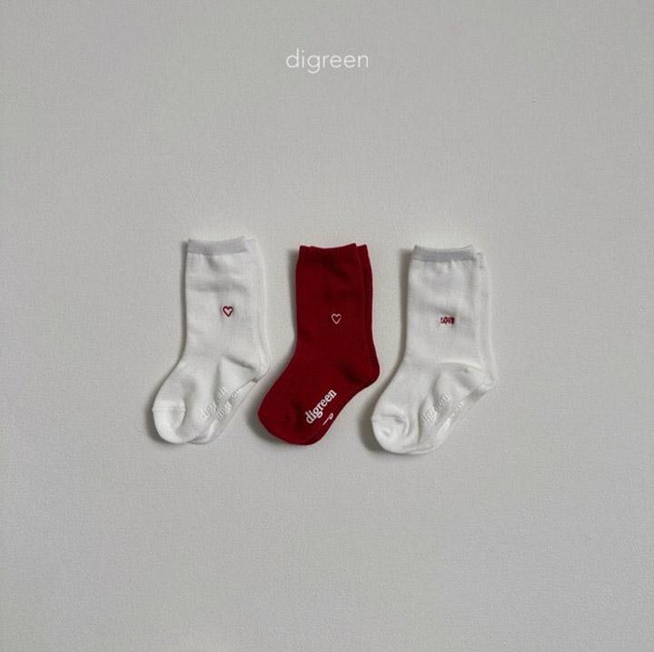 Digreen - Korean Children Fashion - #littlefashionista - Heart Socks