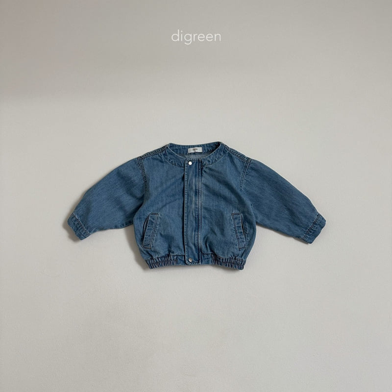 Digreen - Korean Children Fashion - #magicofchildhood - Round Denim Jacket - 3