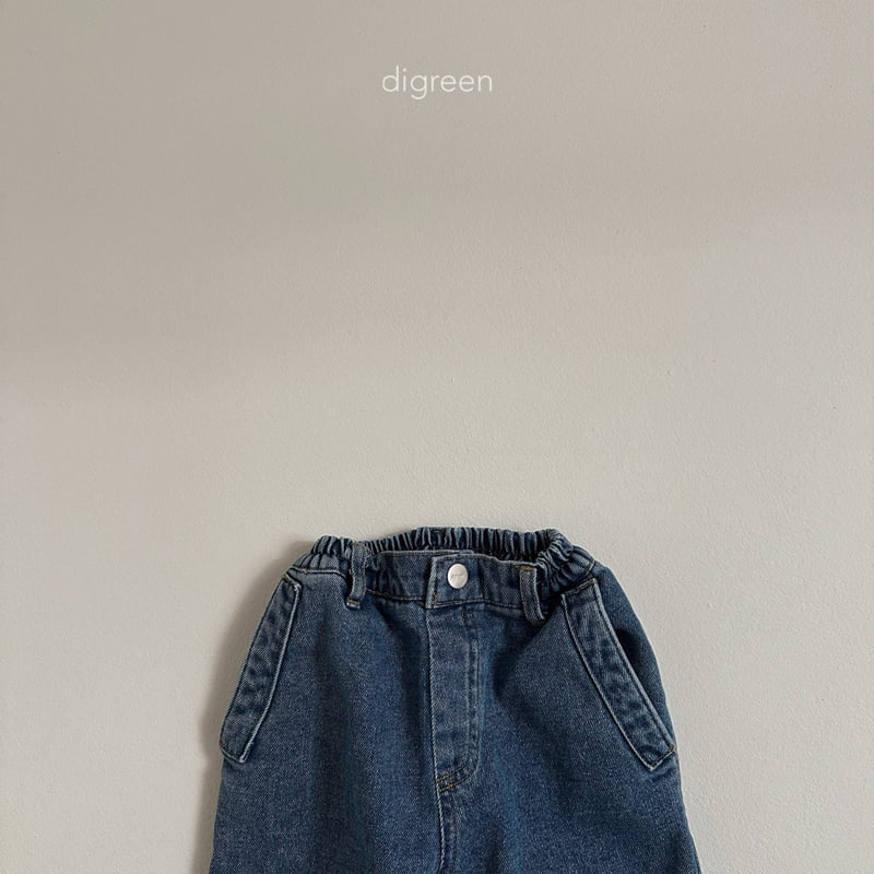 Digreen - Korean Children Fashion - #magicofchildhood - Pintuck Denim Pants - 4